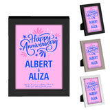 Personalised Anniversary Wooden Frames Any Image Name Wedding Gift Mr and Mrs 5