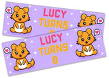 Personalised Birthday Banners Generic Design Children Kids Party Decoration 256