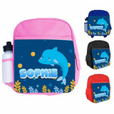 Personalised Kids Backpack Any Name Fish Design Boys Girls kids School Bag 11