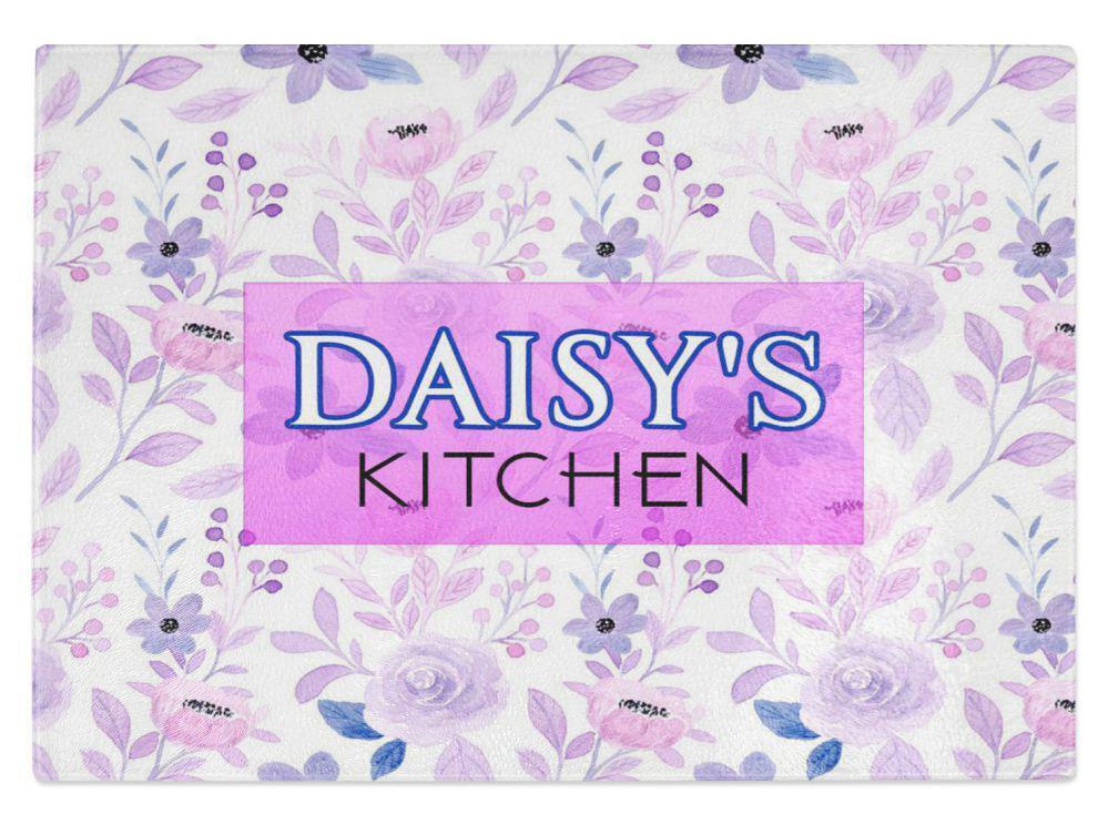 Personalised Any Name Kitchen Glass Chopping Board Item Gift 15