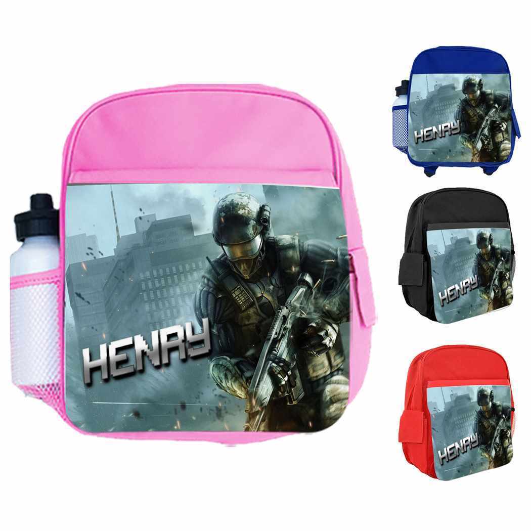 Personalised Kids Backpack Any Name Gaming Boys Girls Children School Bag 4