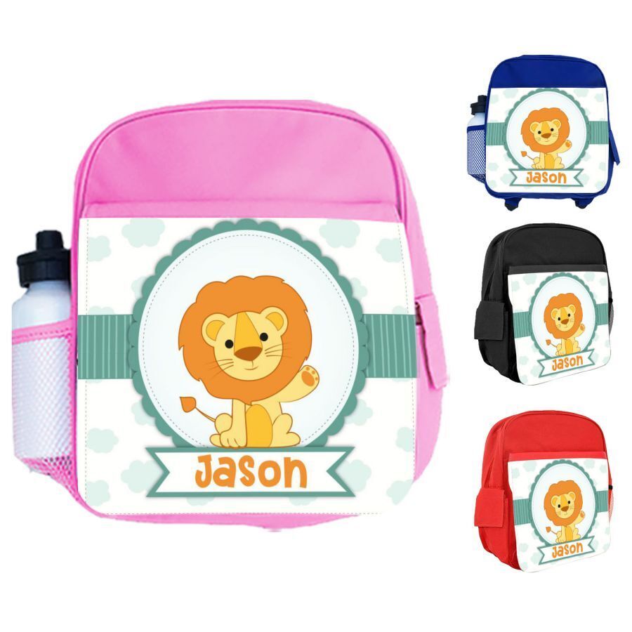 Personalised Kids Backpack Any Name Animal Design Boys Girls kid School Bag 61