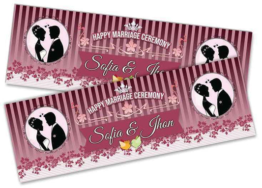 Personalised Wedding Banner Adult Party Celebration Marriage 241
