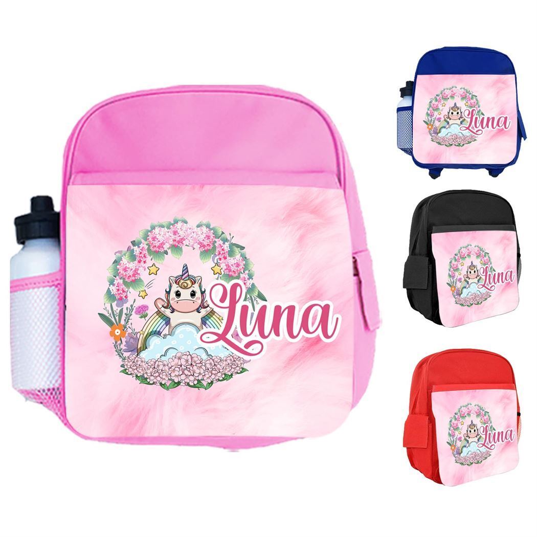 Personalised Kids Backpack Any Name Generic Design Boys Girls kid School Bag 45