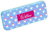 Personalised Any Name Generic Pencil Case Tin Children School Kids Stationary 34