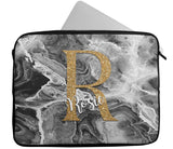 Personalised Any Name Marble Glitter Design Laptop Case Sleeve Tablet Bag 106
