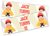 Personalised Birthday Banners Generic Design Children Kids Party Decoration 139