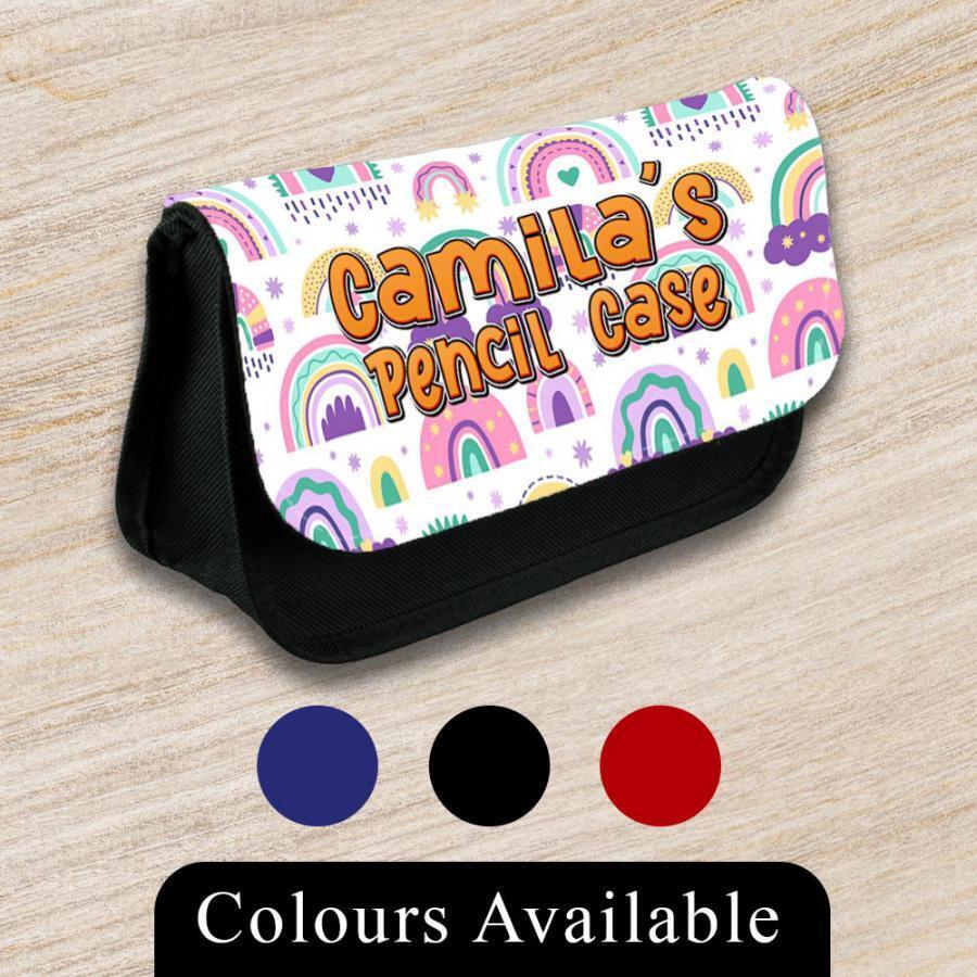 Personalised Pencil Case Generic Girls Boys Stationary Kids School Bag 23