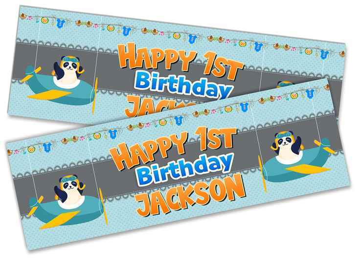 Personalised Birthday Banners Generic Design Children Kids Party Decoration 244