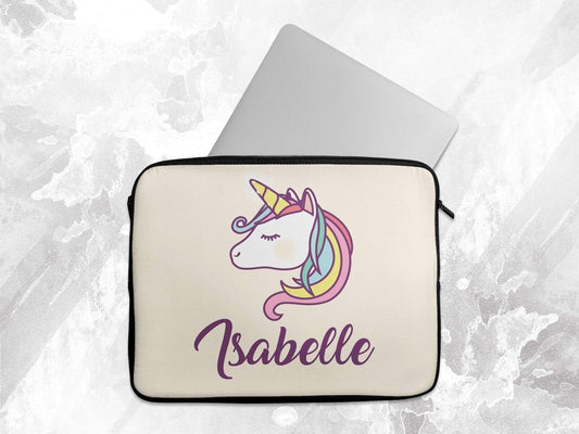 Personalised Any Name Unicorn Laptop Case Sleeve Tablet Bag Chromebook Gift