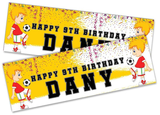 Personalised Birthday Banners Football Design Children Kids Party Decoration 32