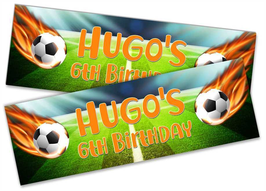 Personalised Birthday Banners Football Design Children Kids Party Decoration 56