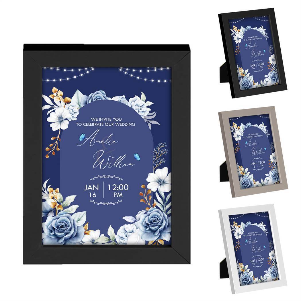 Personalised Anniversary Wooden Frames Any Image Name Wedding Gift Mr and Mrs 2