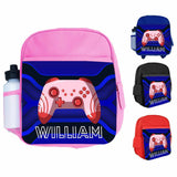 Personalised Kids Backpack Any Name Gaming Boys Girls Children School Bag 4