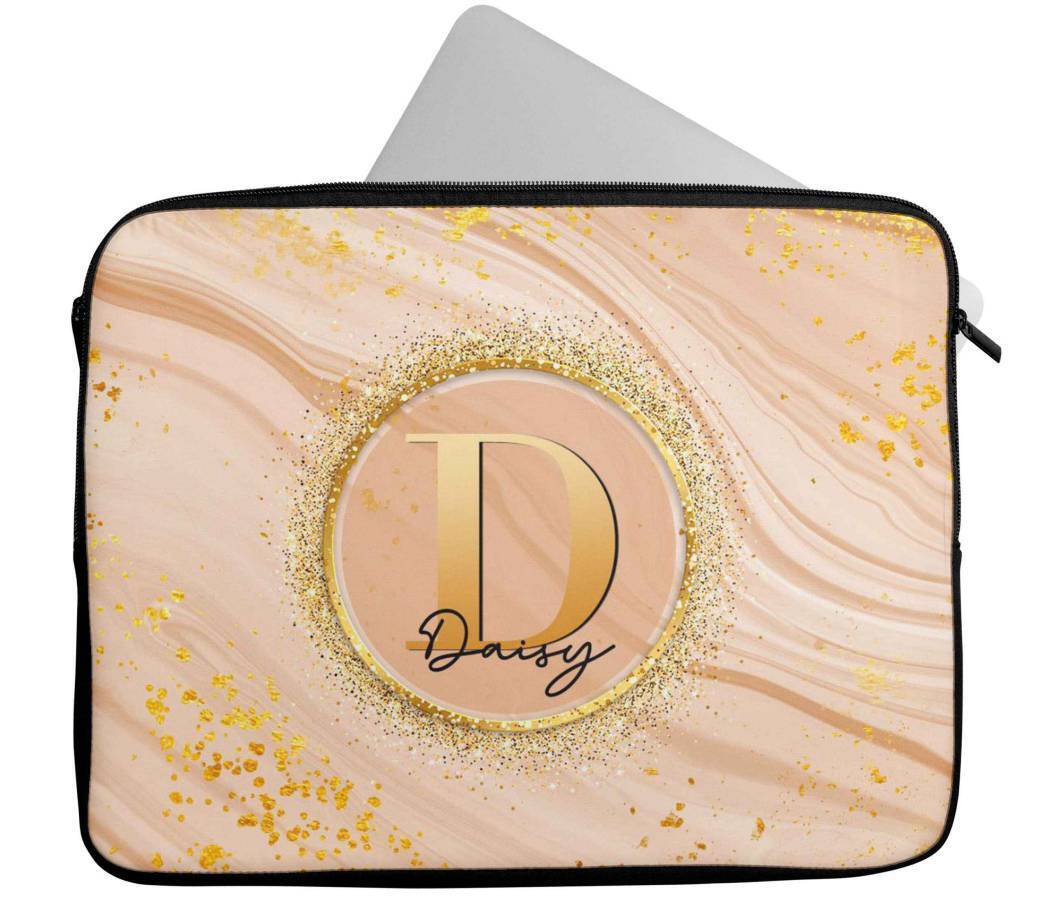 Personalised Any Name Marble Design Laptop Case Sleeve Tablet Bag 69