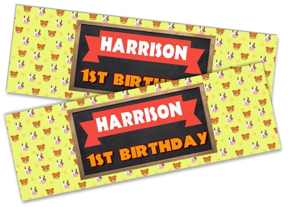 Personalised Birthday Banners Generic Design Children Kids Party Decoration 251