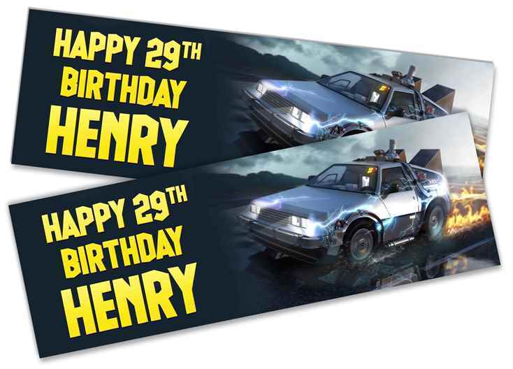 Personalised Birthday Banners Car Design Children Kids Party Decoration 175