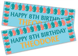 Personalised Birthday Banners Generic Design Children Kids Party Decoration 49