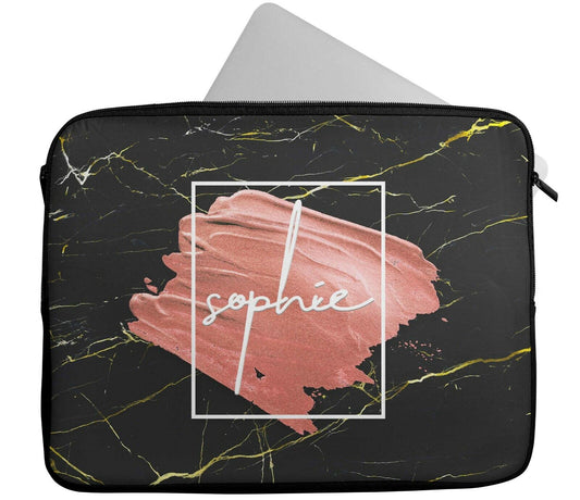 Personalised Any Name Paint Design Laptop Case Sleeve Tablet Bag Chromebook 3