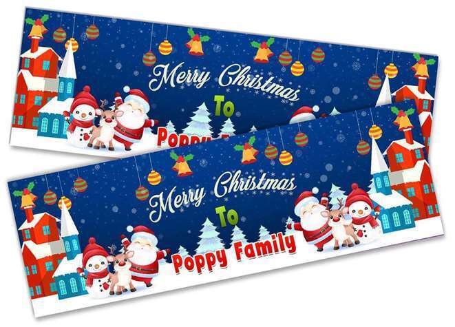 Personalised Banner Christmas Design Party Decoration 19