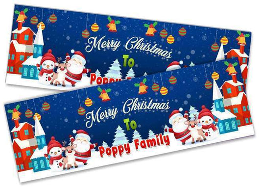 Personalised Banner Christmas Design Party Decoration 19