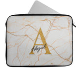 Personalised Any Name Marble Glitter Design Laptop Case Sleeve Tablet Bag 107