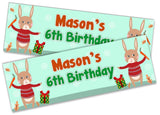 Personalised Birthday Banners Generic Design Children Kids Party Decoration 256