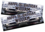 Personalised Birthday Banners Car Design Children Kids Party Decoration 175