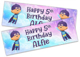 Personalised Birthday Banners Generic Design Children Kids Party Decoration 166