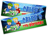 Personalised Birthday Banners Football Design Children Kids Party Decoration 56