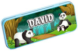 Personalised Any Name Animal Pencil Case Tin Children School Kids Stationary 8