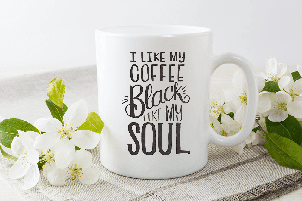 I Like My Coffee Black Like My Soul Novelty Gift Print Tea Coffee Mug