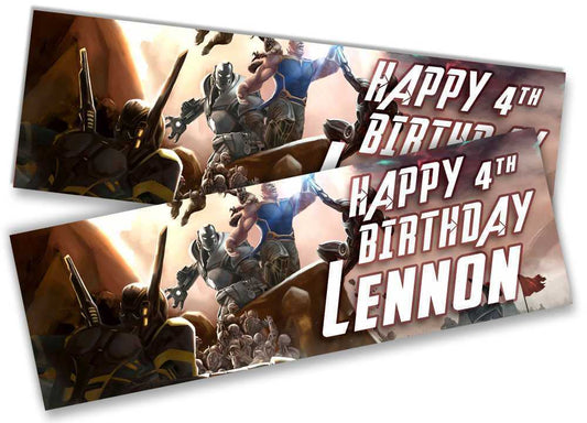 Personalised Birthday Banners Super Hero Design Children Kid Party Decoration 27