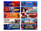 Personalised Birthday Banners Super Hero Design Children Kid Party Decoration 66