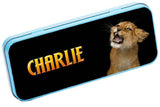 Personalised Any Name Animal Pencil Case Tin Children School Kids Stationary 4