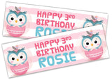Personalised Birthday Banners Generic Design Children Kids Party Decoration 119