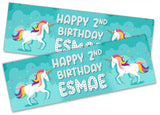 Personalised Birthday Banners Generic Design Children Kids Party Decoration 190