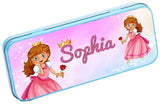 Personalised Any Name Princess Pencil Case Tin Children School Kids Stationary 1