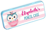 Personalised Any Name Generic Pencil Case Tin Children School Kids Stationary 26