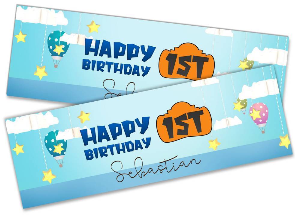 Personalised Birthday Banners Generic Design Children Kids Party Decoration 251
