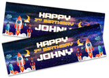 Personalised Birthday Banners Space Design Children Kids Party Decoration 53