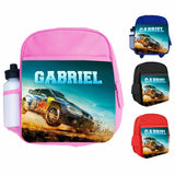 Personalised Kids Backpack Any Name Car Design Boys Girls Children School Bag 9