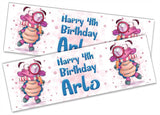 Personalised Birthday Banners Generic Design Children Kids Party Decoration 181