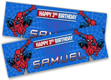 Personalised Birthday Banners Super Hero Design Children Kid Party Decoration 66