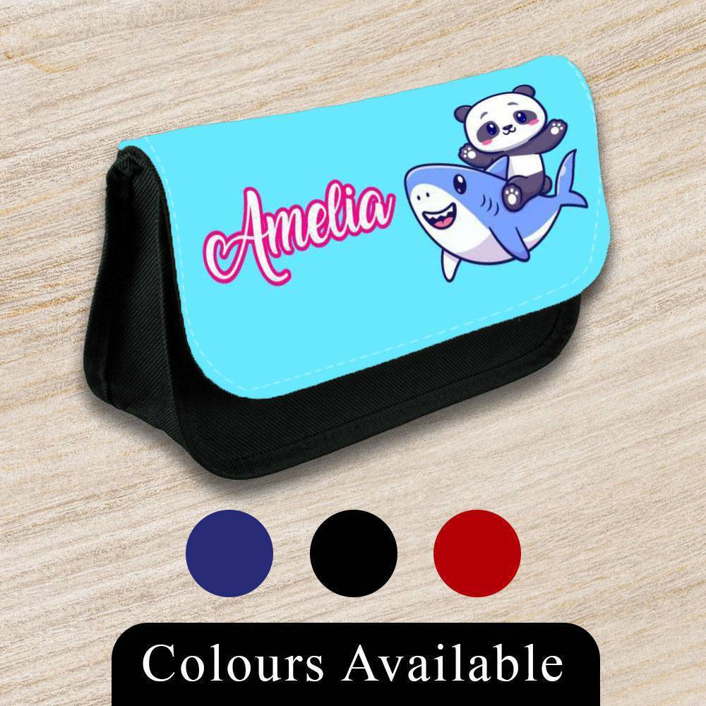 Personalised Pencil Case Animal Girls Boys Stationary Kids School Bag 15