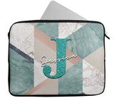 Personalised Any Name Marble Glitter Design Laptop Case Sleeve Tablet Bag 106