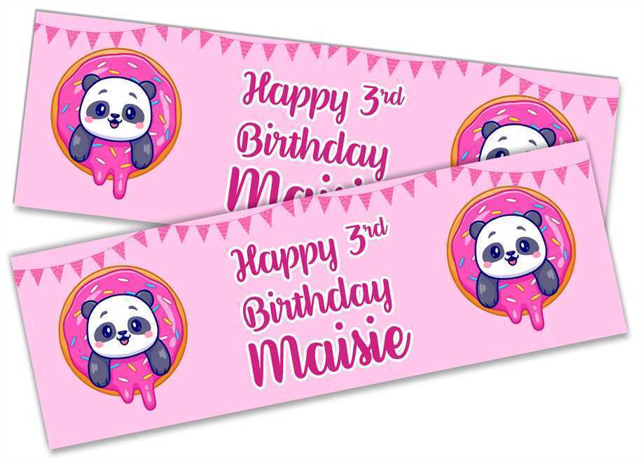 Personalised Birthday Banners Generic Design Children Kids Party Decoration 161