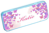 Personalised Any Name Butterfly Pencil Case Tin School Kids Stationary 17