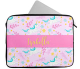 Personalised Any Name Unicorn Design Laptop Case Sleeve Tablet Bag 80