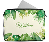 Personalised Any Name Floral Design Laptop Case Sleeve Tablet Bag 10